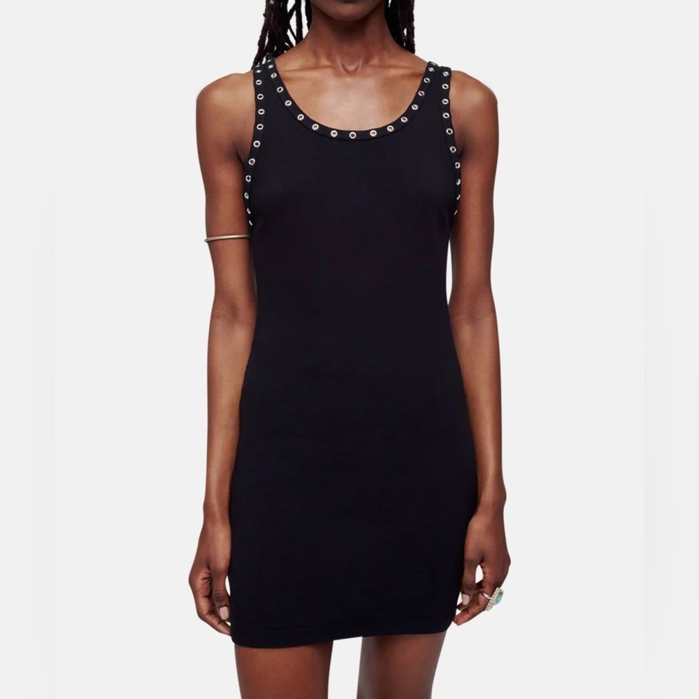 RE/DONE Eyelet Tank Dress in black - XS